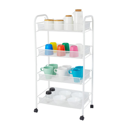 SUBMARINE 4-Tier Rolling Storage Cart with Wheels