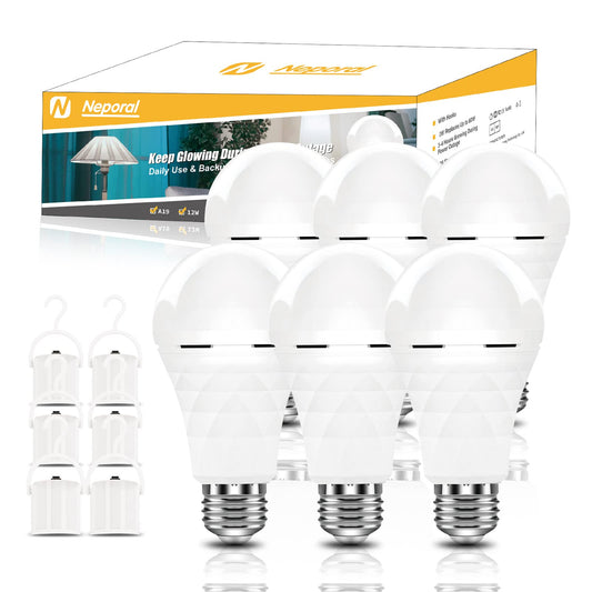 Rechargeable Emergency Light Bulbs 6-Pack LED