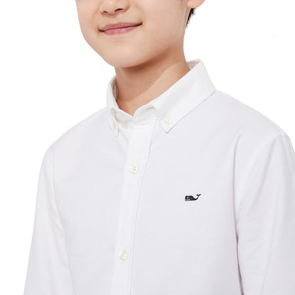 Boy's Long Sleeve Oxford Whale Shirt by vineyard vines