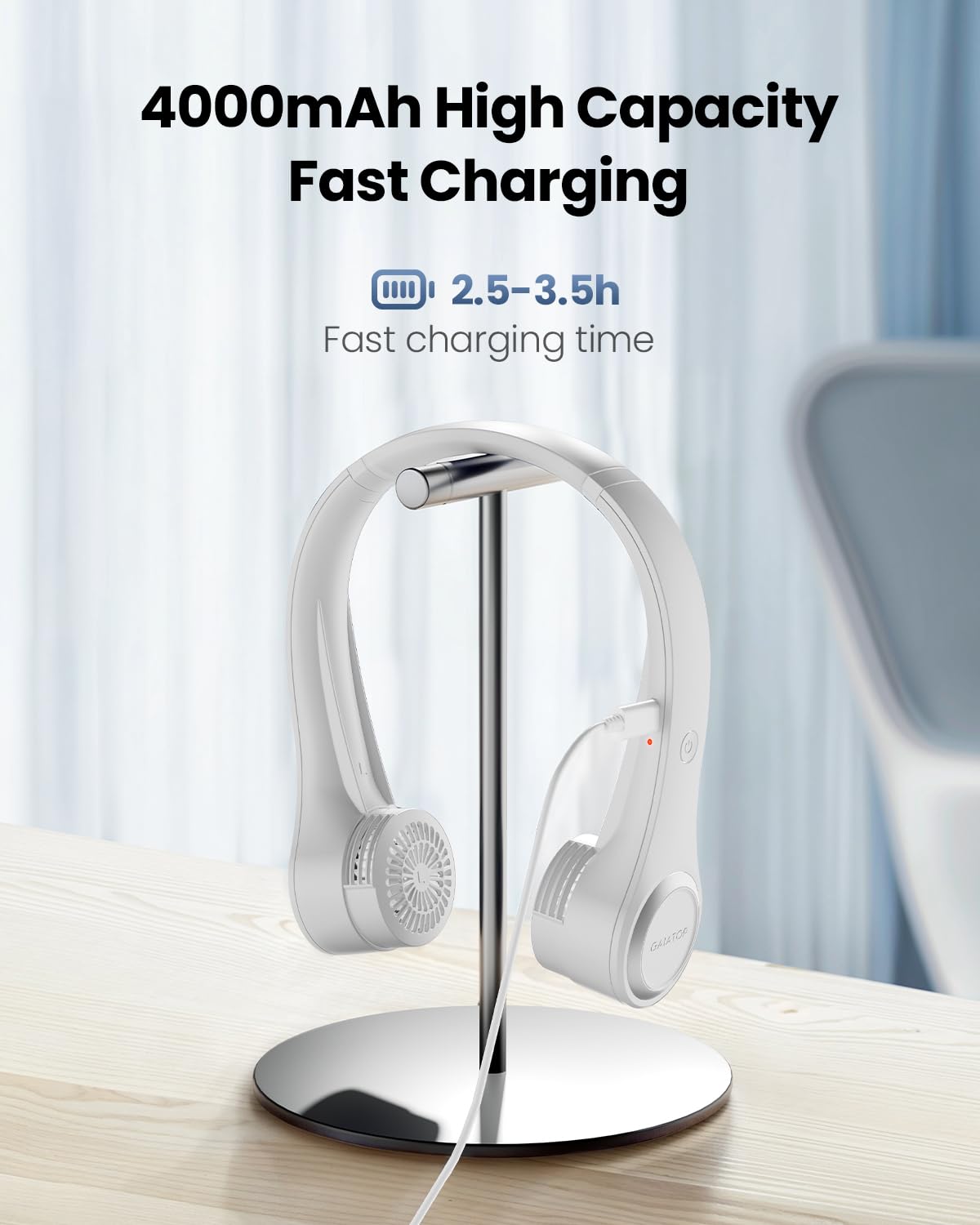 Portable Neck Fan with 3 Speed Settings
