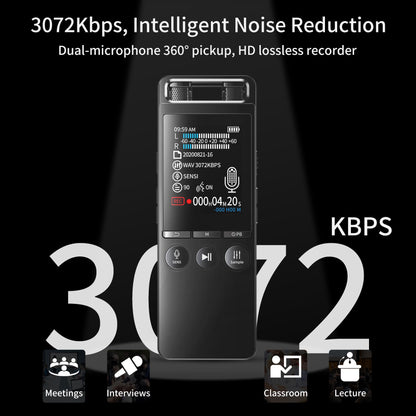 80GB Portable Voice Recorder with Dual Mic