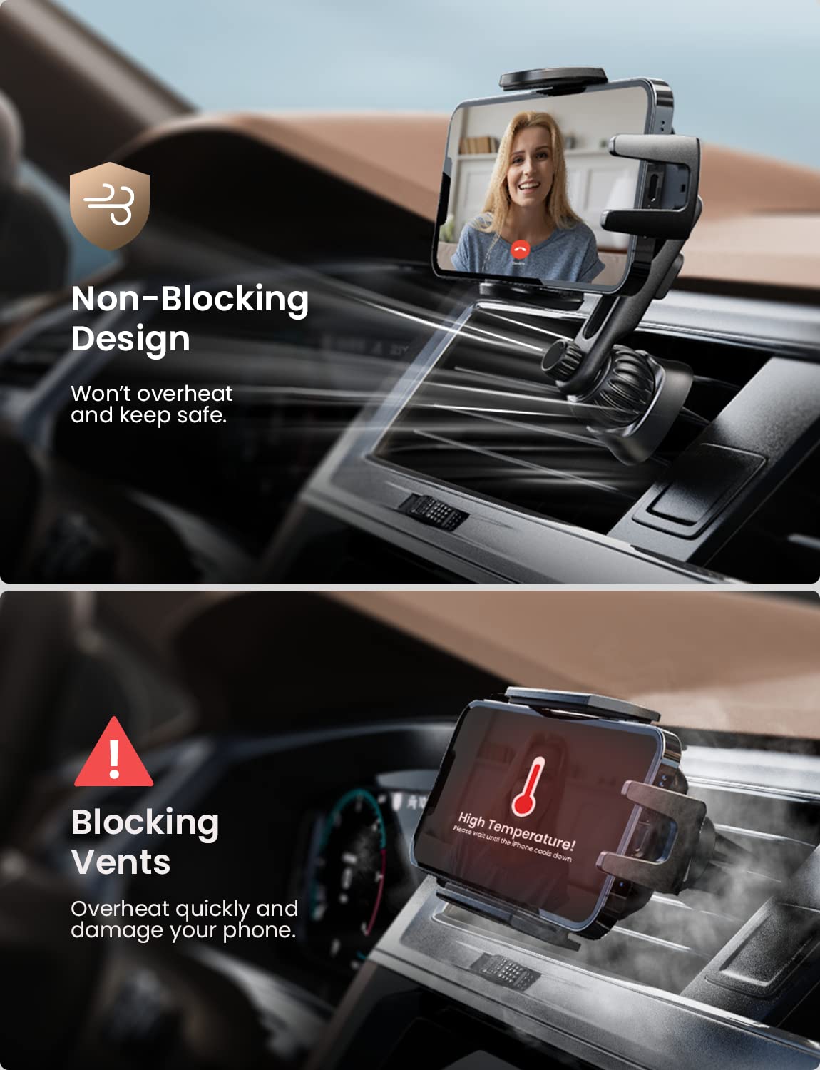 LISEN Universal Car Phone Mount for Hands-Free Use