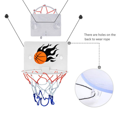 SEISSO Basketball Hoop Bath Toys for for Toddler, Kids Basketball Hoops for Game Sport, 2 Soft Ball & Pump, Upgrade Suction Cup