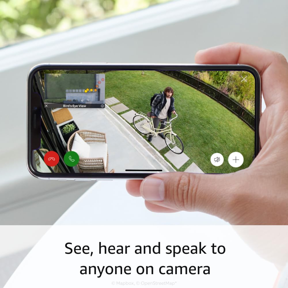 Ring Stick Up Cam Pro Plug-In | Two-Way Talk with Audio+, 3D Motion Detection with Bird’s Eye Zones, and 1080p HDR Video & Color Night Vision (2023 release), White