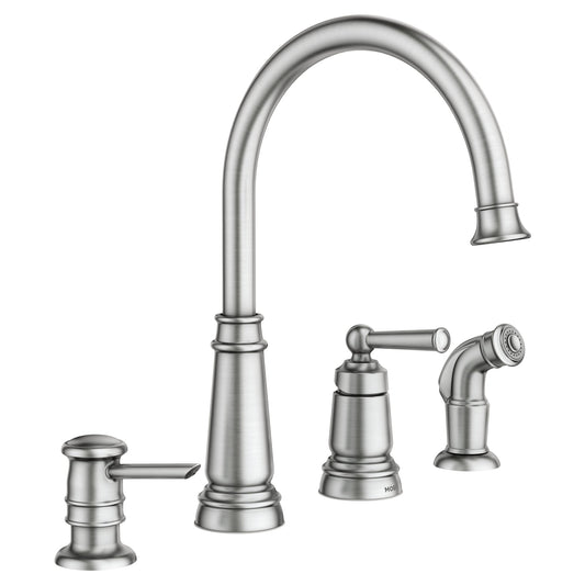 Moen High Arc Kitchen Faucet with Sprayer & Soap