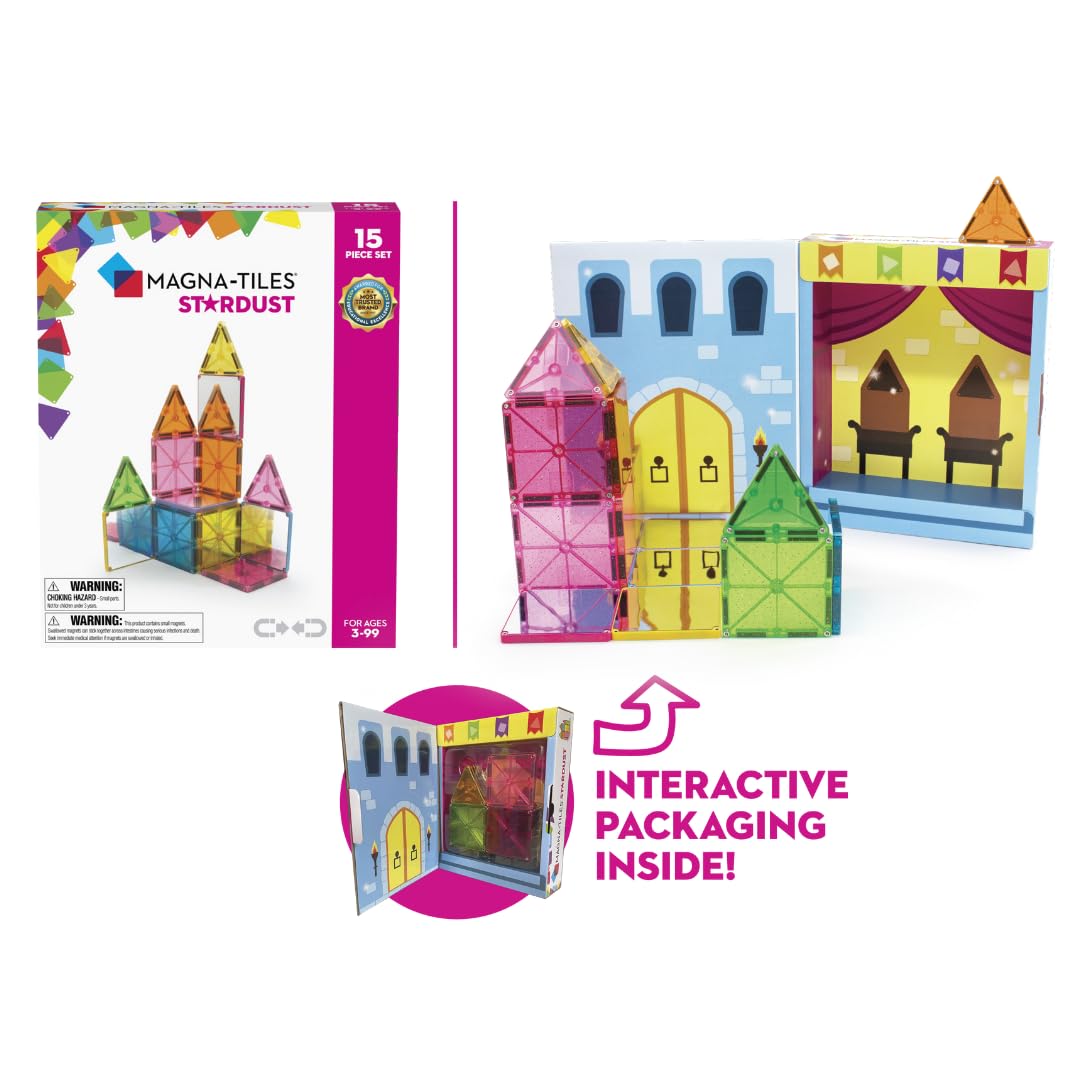 MAGNA-TILES 15-Piece Magnetic Building Set with Mirrors