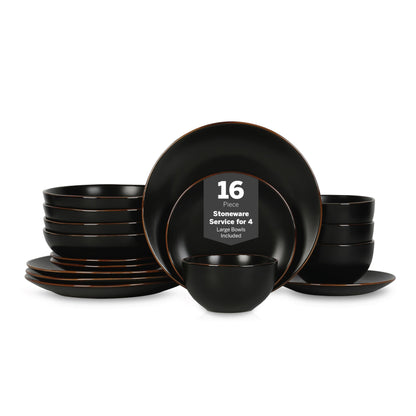 16-Piece Stoneware Dinnerware Set for 4
