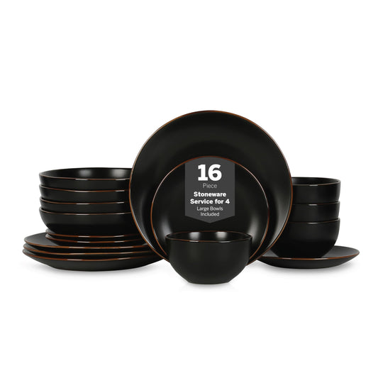16-Piece Stoneware Dinnerware Set for 4