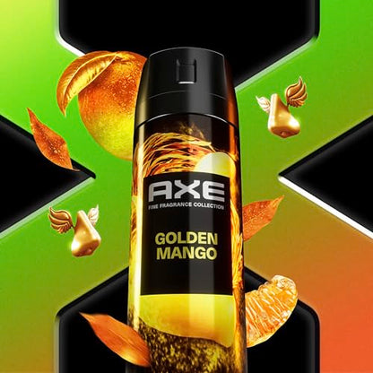 AXE Fine Fragrance Collection Premium Deodorant Body Spray for Men - Variety Pack - Blue Lavender, Aqua Bergamot, Golden Mango, & Black Vanilla - Pack of 4 72H Odor Protection, Aluminum Free, 4 oz