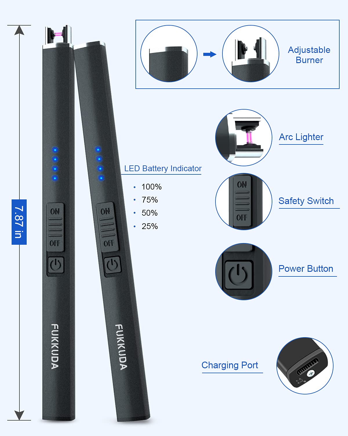 Electric Candle Lighter - USB Rechargeable & Windproof