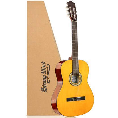 Strong Wind 39 Inch Classical Guitar Nylon Strings Full Size Acoustic Guitar for Beginner Students Adult