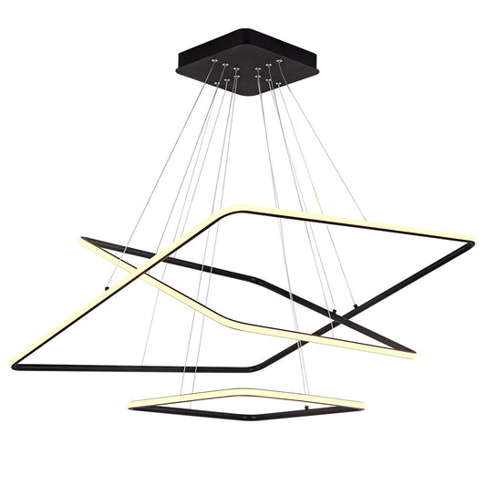ROYAL PEARL Dimmable Black Modern LED Chandelier