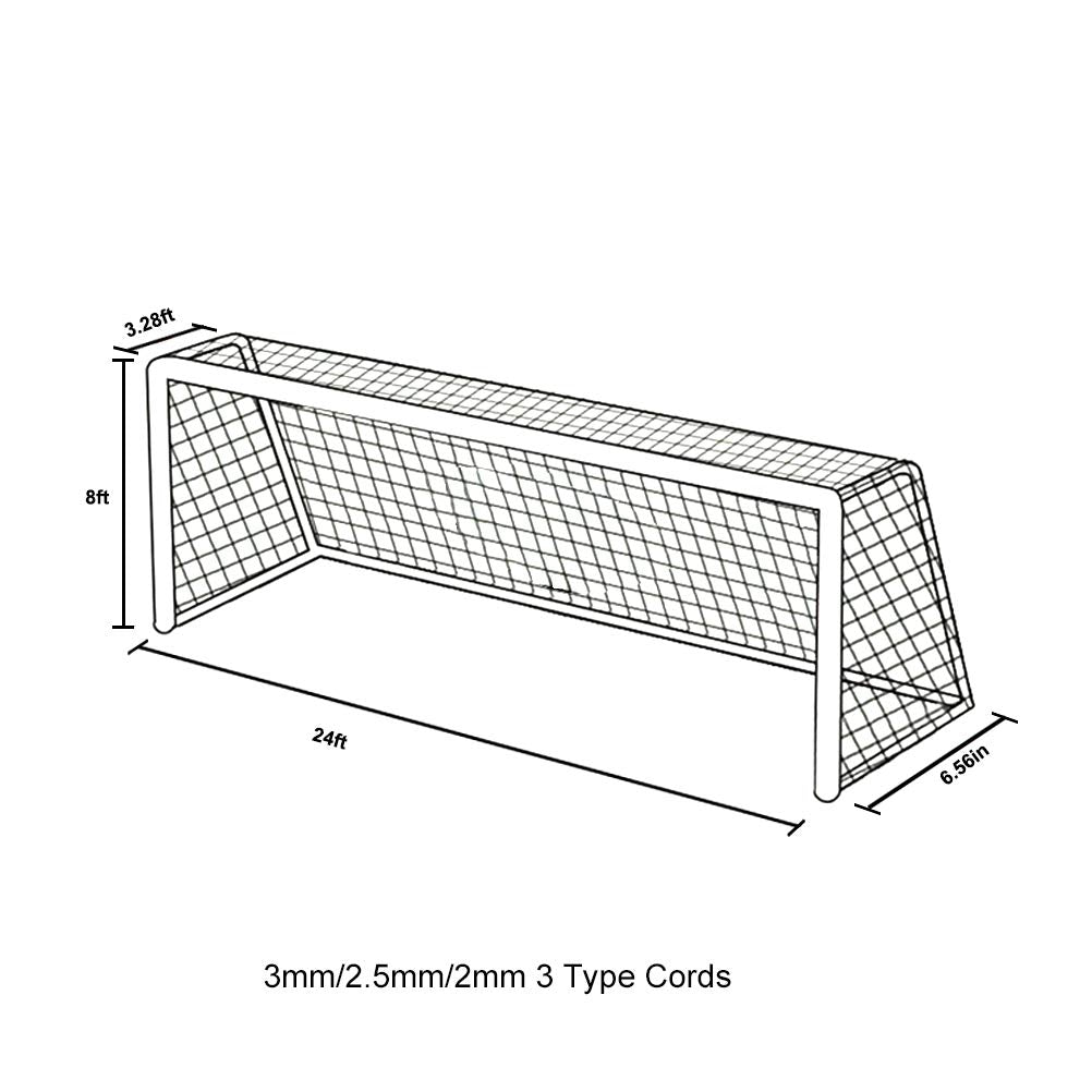 Aoneky Full Size Soccer Goal Net 24x8 Ft