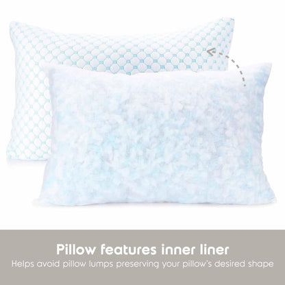 2 Pack Nestl Cooling Shredded Memory Foam Pillows
