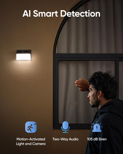 eufy Security Solar Wall Light Camera 2K