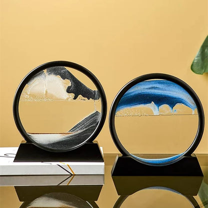 Moving Sand Art Picture for Desktop Decoration