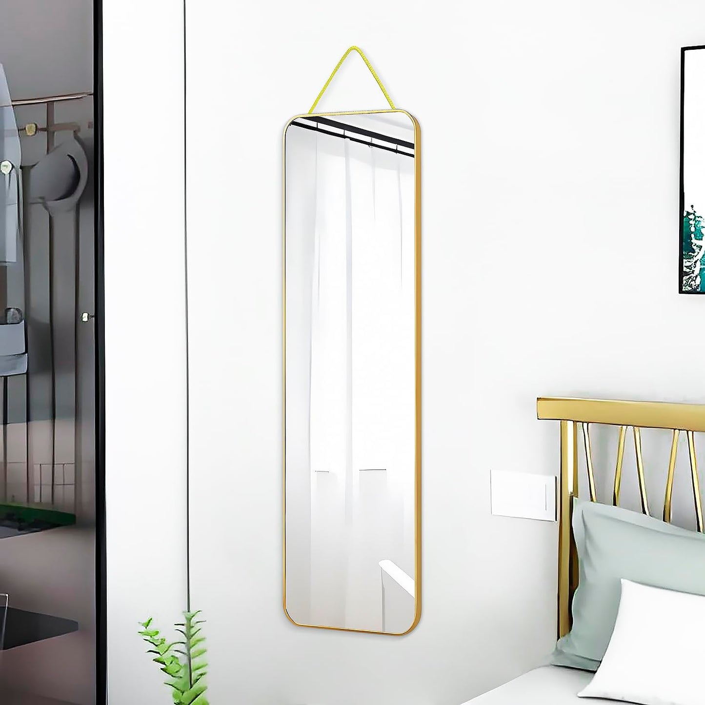 Full Body Mirror Wall Mounted Metal Frame