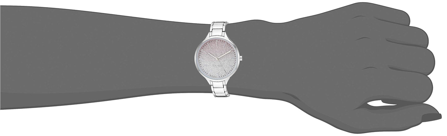 Nine West Women's Silver-Tone Bracelet Watch