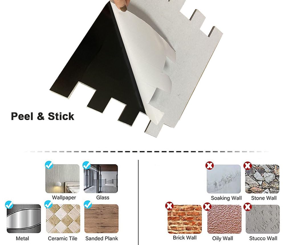 weimeisc 10 Sheets Peel and Stick Backsplash Tile for Kitchen, 3D Wall Panel PVC Mosaic (11.8''x11.8'') (Wooden Light Green)