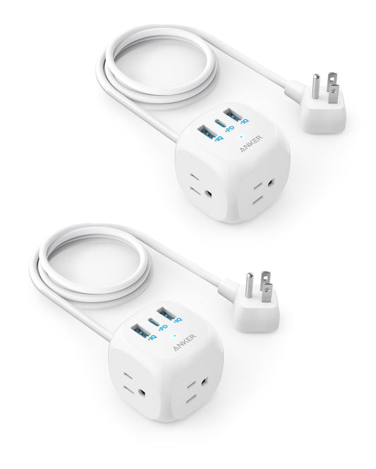 Anker 20W USB C Power Strip with 3 Outlets