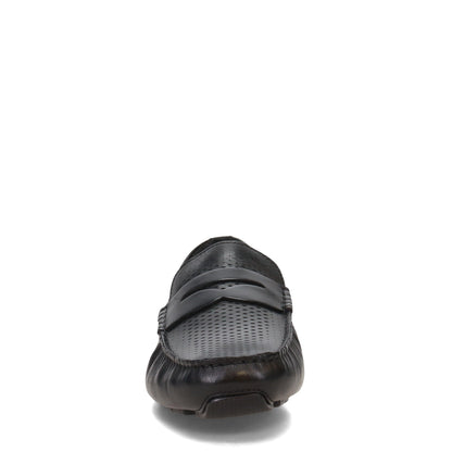 Cole Haan Men's Grand Laser Penny Driver Driving Style Loafer, Black/Black, 10