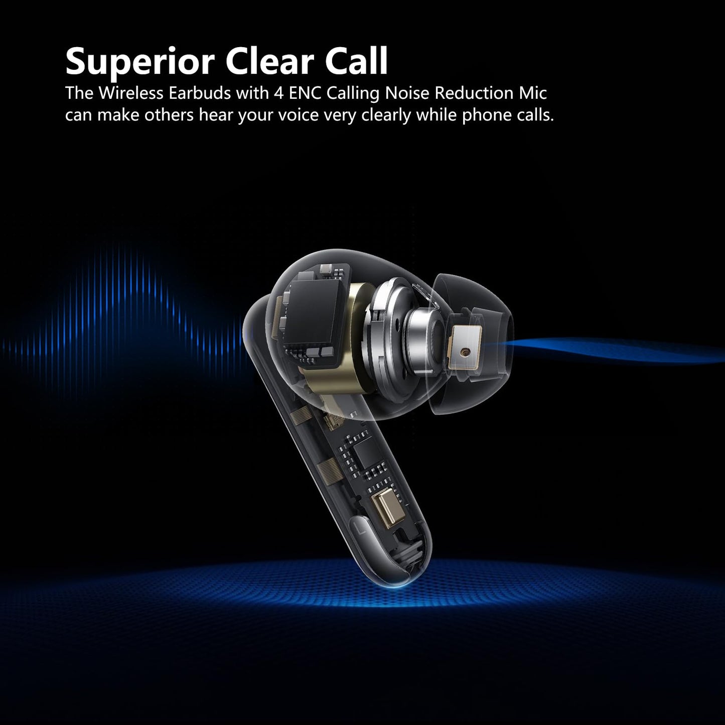 Wireless Earbuds with 42H Playtime and Mic