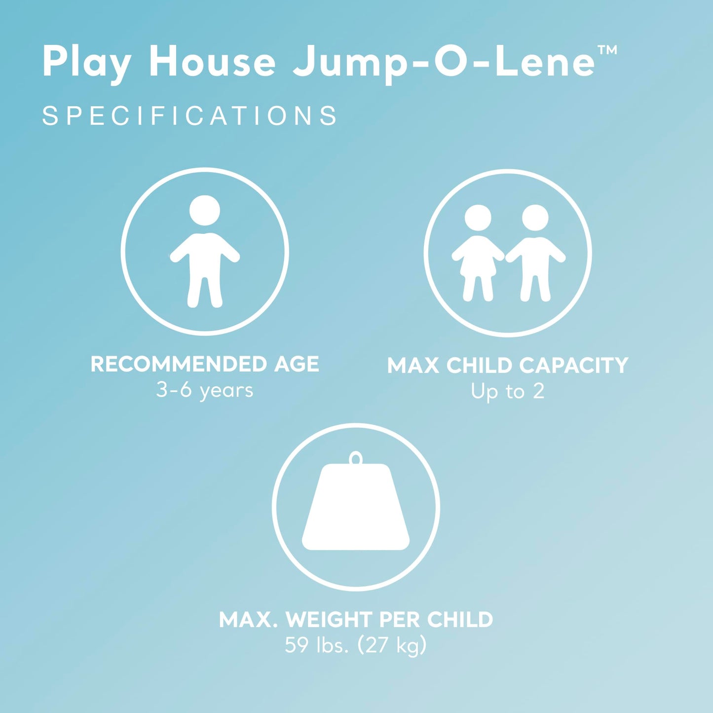 Intex Inflatable Jump-O-Lene Indoor or Outdoor Playhouse Trampoline Bounce Castle House with Crawl-Thru Door and Net for Kids Ages 3-6