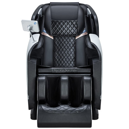 BONTEC Massage Chair Full Body Recliner - Zero Gravity with Heat and Shiatsu Foot Massage Office Chair LCD Touch Screen Display Bluetooth Speaker Airbags Foot Rollers (White)