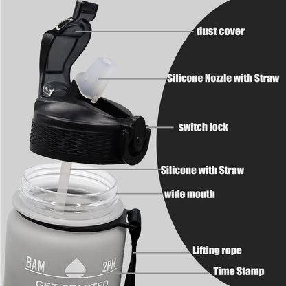 32oz Sports Water Bottle with Straw, Leak Proof
