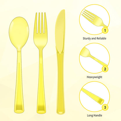 150 Pack Heavy Duty Disposable Cutlery Set