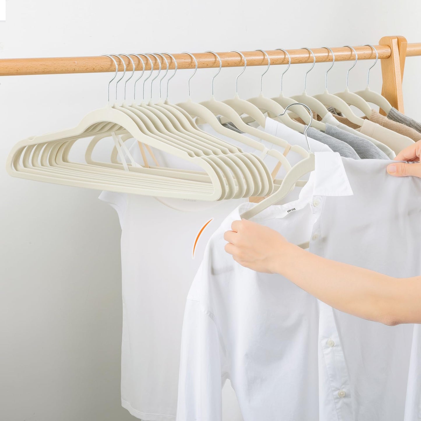ELONG HOME Velvet Non-Slip Hangers 50 Pack