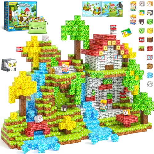 100PCS Magnetic Building Blocks Forest Animal STEM Set