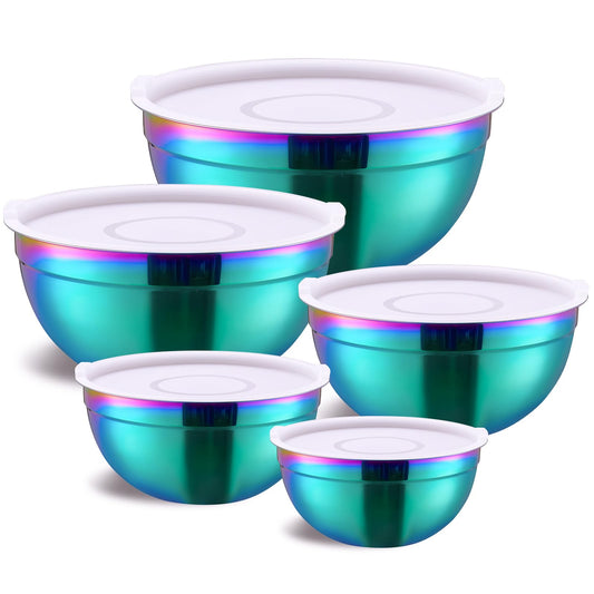 5-Piece Stainless Steel Nesting Mixing Bowls Set