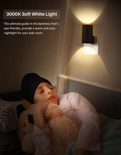 2 Pack LED Night Lights with Dusk to Dawn Sensor