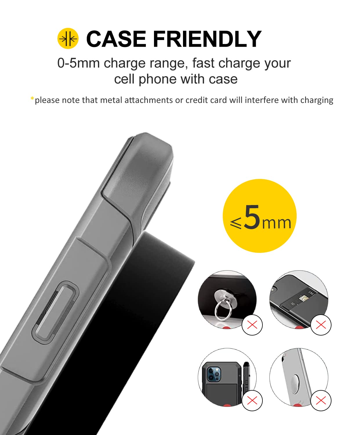 10W Wireless Charger Phone Stand for iPhone/Samsung