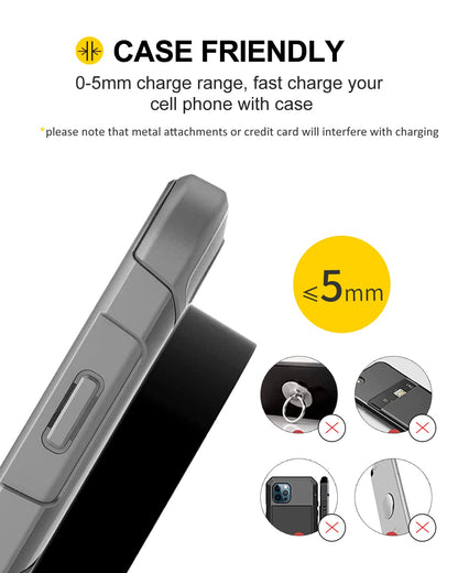 10W Wireless Charger Phone Stand for iPhone/Samsung