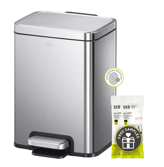 EKO 6L Stainless Steel Bathroom Trash Can