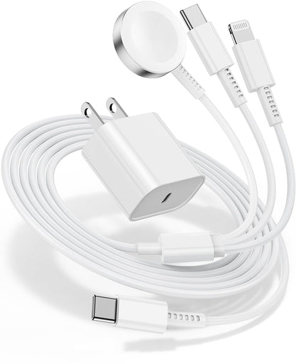 Fast Charging 3-in-1 Apple Watch Charger Cable