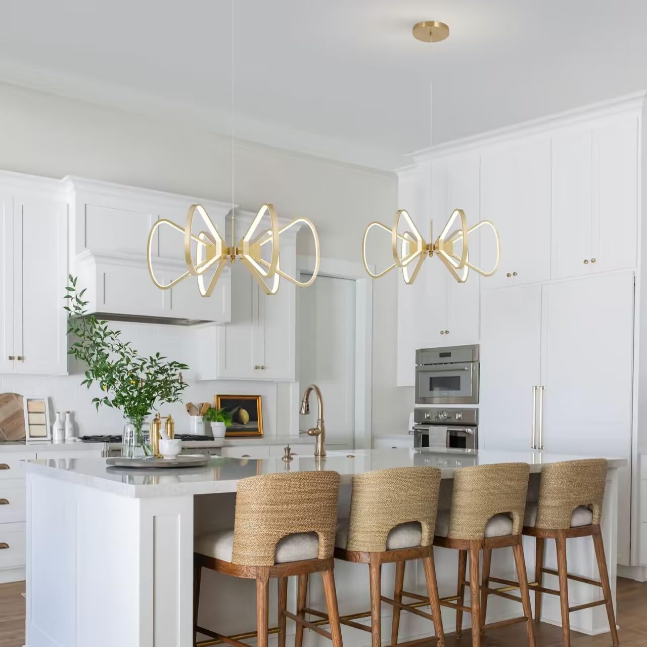 Rotatable LED Chandelier 6-Light Pendant Fixture
