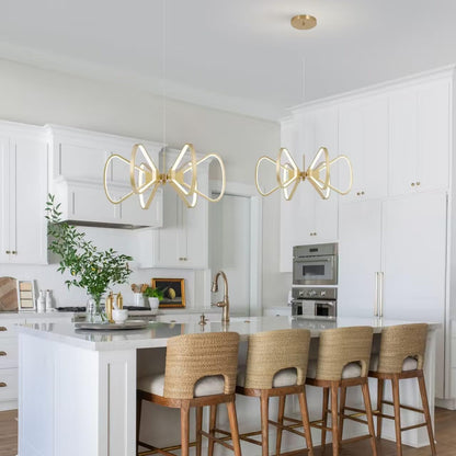 Rotatable LED Chandelier 6-Light Pendant Fixture