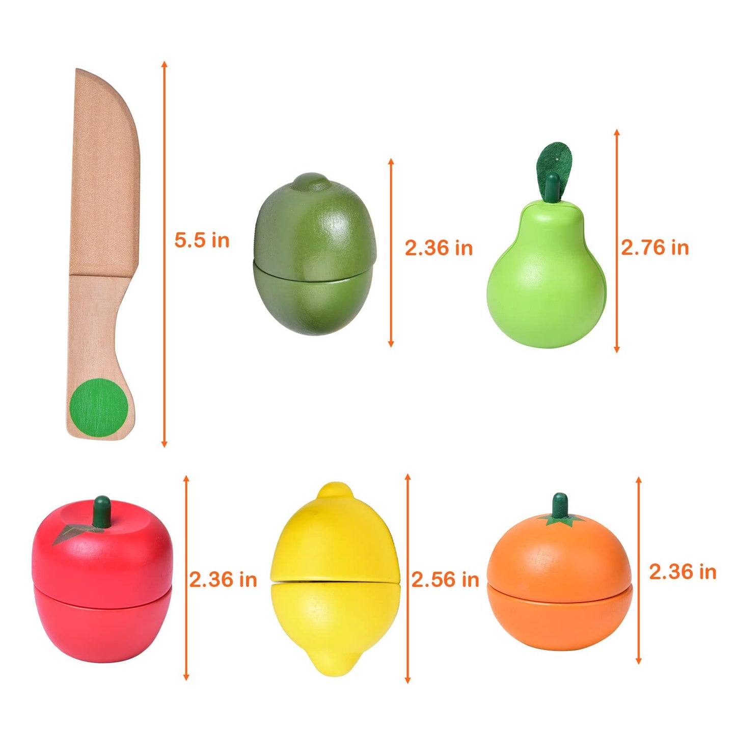 Wooden Cutting Food Toys Set for Toddlers