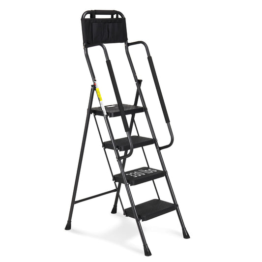 HBTower Folding Step Ladder with Handrails