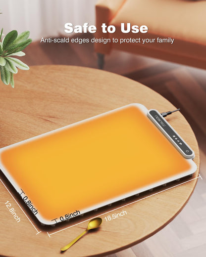 Electric Food Warming Mat with 3 Temperature Settings