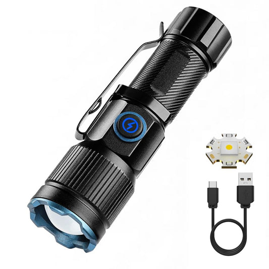 ALONEFIRE Mini LED Flashlight USB Rechargeable