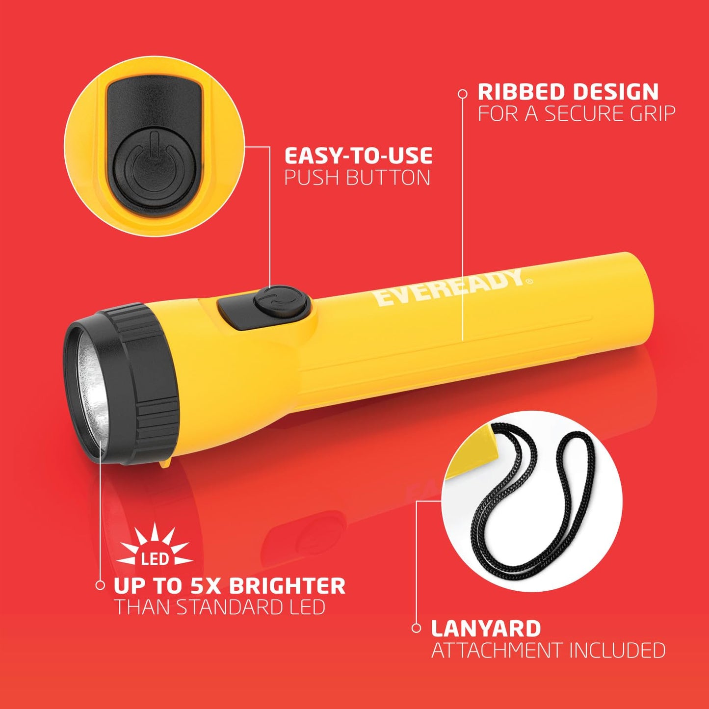 Eveready LED Flashlights 4-Pack for Emergencies