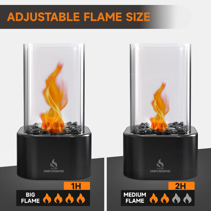 Square Ethanol Tabletop Fire Pit for Patio