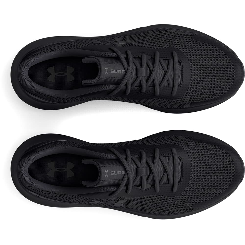 Under Armour Men's Surge 3, Black/Black, 10 Medium US