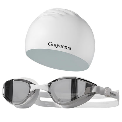 Swim Goggles & Cap Set for Adults