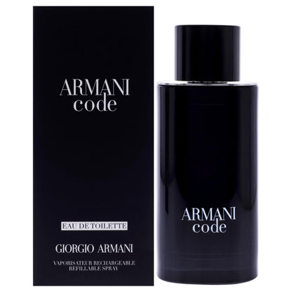 Armani Beauty- Code - Eau de Toilette - Cologne for Men - Ambery Woody Fragrance - Citrus, Lavandin, Tonka Bean Notes - 4.2 Fl Oz