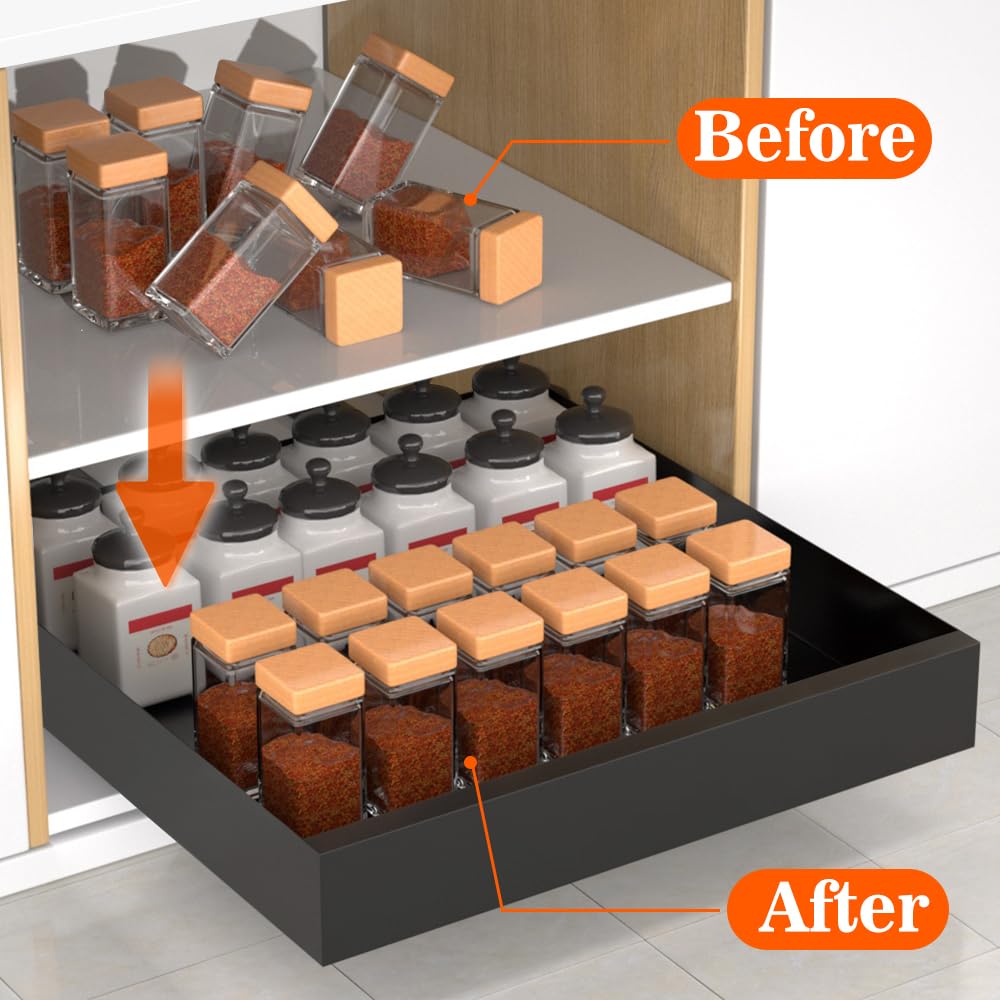 Pull Out Cabinet Organizer by HIKITMATE